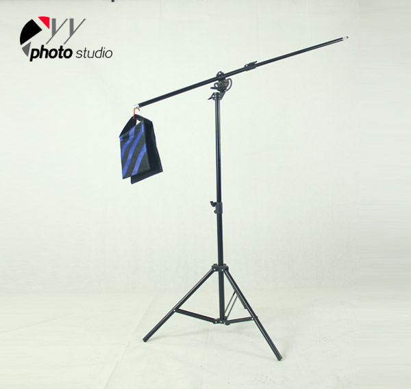 Heavy Duty 2-in-1 Rotatable Studio Boom Stand / Light Stand 12lb Load with Sandbag, BOOM KIT YS511