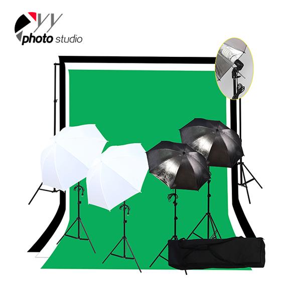 Photo Studio Umbrella Continuous Lighting Kit with Support System, KIT 026