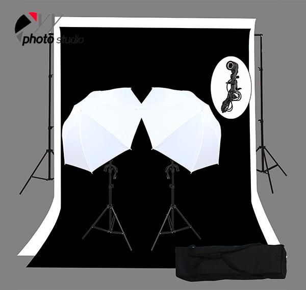 Photo Studio Umbrella Continuous Lighting Kit with Support System, KIT 029