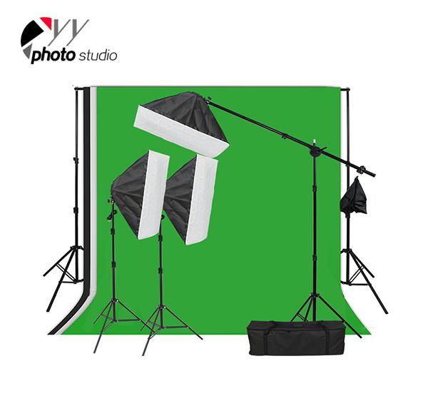 Photo Studio Video Softbox Continuous Lighting Kit with Support System, KIT 040