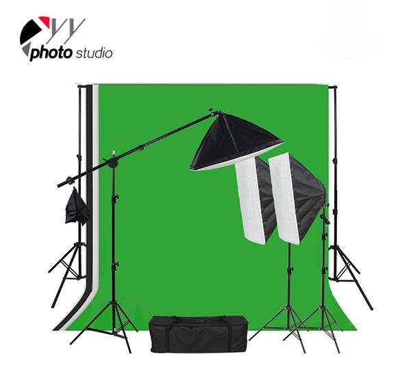 Photo Studio Video Softbox Continuous Lighting Kit with Support System, KIT 047