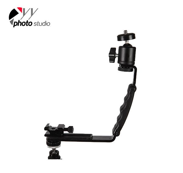 L-Shape Arm Bracket Holder with Cold Shoe Adapter and 1/4